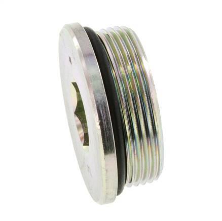 Tapón UN 1-7/8''-12 Acero NBR con Hexágono Interno 250bar (3512.5psi)
