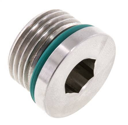 Tapón UNF 7/8''-14 Acero inoxidable FKM con hexágono interior 630bar (8851,5psi)