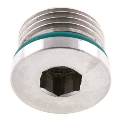 Tapón UNF 7/8''-14 Acero inoxidable FKM con hexágono interior 630bar (8851,5psi)