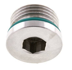 Tapón UNF 7/8''-14 Acero inoxidable FKM con hexágono interior 630bar (8851,5psi)