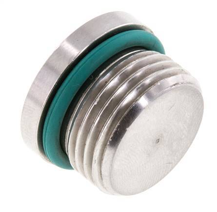 Tapón UNF 7/8''-14 Acero inoxidable FKM con hexágono interior 630bar (8851,5psi)