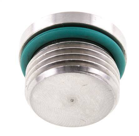 Tapón UNF 7/8''-14 Acero inoxidable FKM con hexágono interior 630bar (8851,5psi)