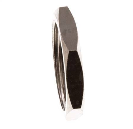Lock Nut G1/2'' Nickel Plated Brass [10 Pieces]