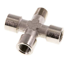 Cross Fitting R1/8'' Male - G1/8'' Female Nickel plated Brass 16 bar (224.8 psi) [2 Pieces]