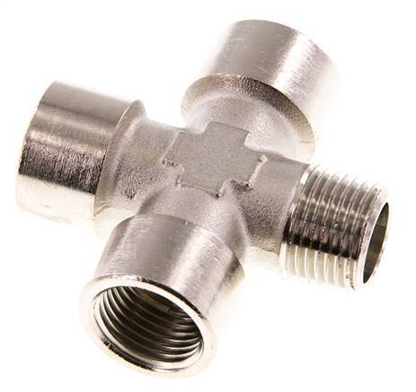 Cross Fitting R1/2'' Male - G1/2'' Female Nickel plated Brass 16 bar (224.8 psi)