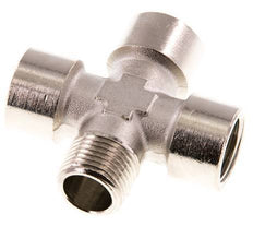 Cross Fitting R1/2'' Male - G1/2'' Female Nickel plated Brass 16 bar (224.8 psi)