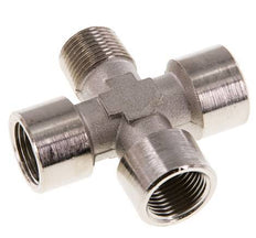 Cross Fitting R3/8'' Male - G3/8'' Female Nickel plated Brass 16 bar (224.8 psi)