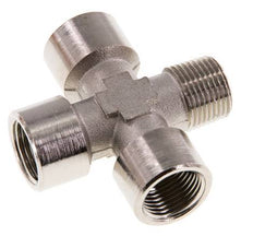 Cross Fitting R3/8'' Male - G3/8'' Female Nickel plated Brass 16 bar (224.8 psi)