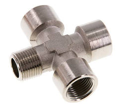Cross Fitting R3/8'' Male - G3/8'' Female Nickel plated Brass 16 bar (224.8 psi)