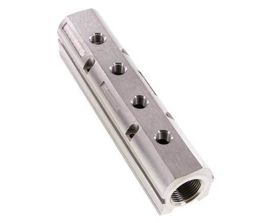 Distributor Bar 2xG3/4'' - 4xG1/4'' Stainless Steel One-sided PN 15