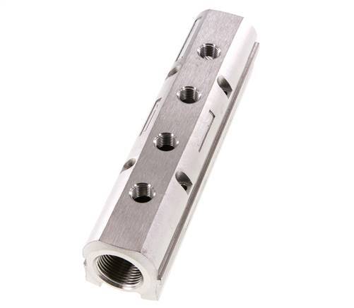 Distributor Bar 2xG3/4'' - 4xG1/4'' Stainless Steel One-sided PN 15