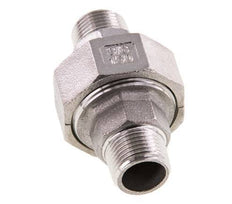 Racor recto de unión R3/8'' Acero inoxidable Junta plana PTFE 16bar (224.8psi)
