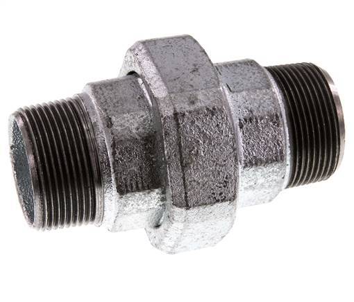 Racor recto de unión R1 1/2'' Junta plana de hierro fundido 25bar (351.25psi)