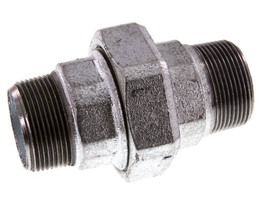 Racor recto de unión R1 1/2'' Junta plana de hierro fundido 25bar (351.25psi)