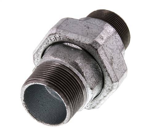 Racor recto de unión R1 1/2'' Junta plana de hierro fundido 25bar (351.25psi)