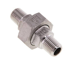 Racor recto de unión R1/4'' Acero inoxidable Junta plana PTFE 16bar (224.8psi)