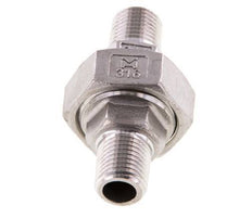 Racor recto de unión R1/4'' Acero inoxidable Junta plana PTFE 16bar (224.8psi)