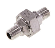 Racor recto de unión R1/4'' Acero inoxidable Junta plana PTFE 16bar (224.8psi)