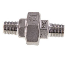 Racor recto de unión R1/4'' Acero inoxidable Junta plana PTFE 16bar (224.8psi)
