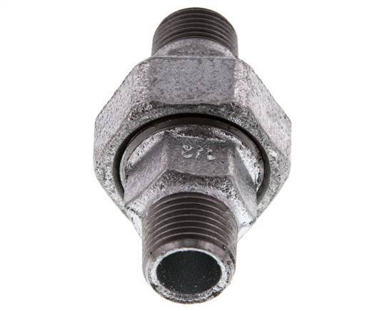 Racor recto de unión R1/2'' Junta plana de hierro fundido 25bar (351.25psi)