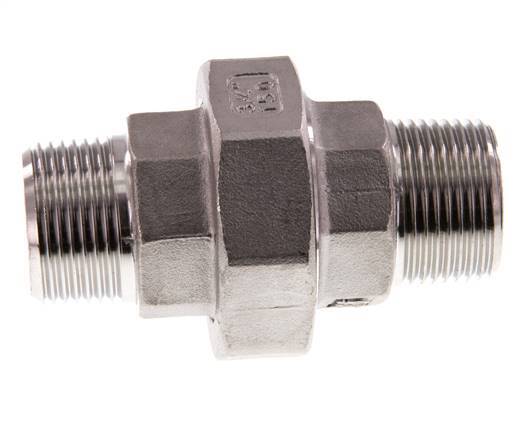 Racor recto de unión R3/4'' Acero inoxidable Junta plana PTFE 16bar (224.8psi)