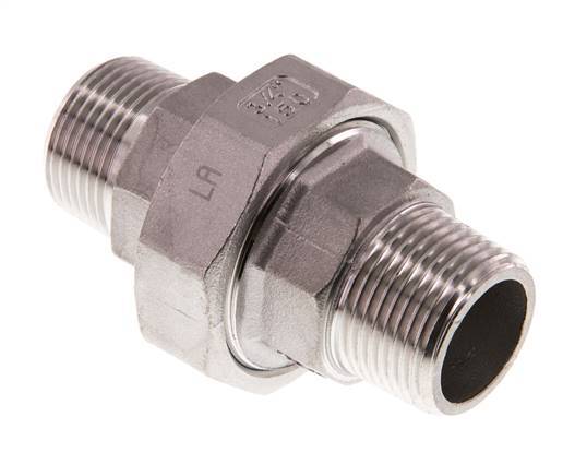 Racor recto de unión R3/4'' Acero inoxidable Junta plana PTFE 16bar (224.8psi)
