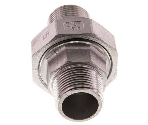 Racor recto de unión R3/4'' Acero inoxidable Junta plana PTFE 16bar (224.8psi)