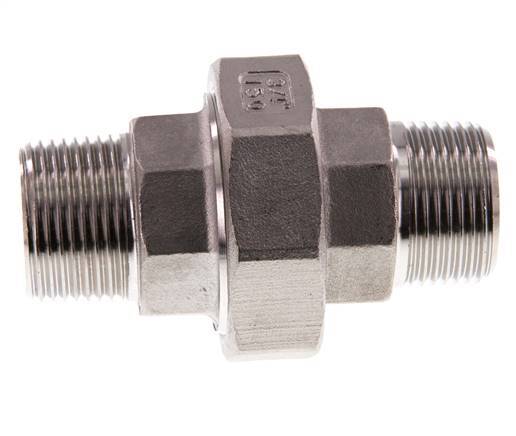 Racor recto de unión R3/4'' Acero inoxidable Junta plana PTFE 16bar (224.8psi)