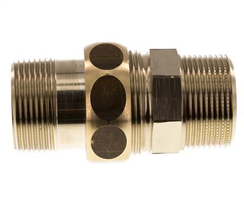 Racor recto de unión R1 1/4'' latón junta plana Centellen 16bar (224.8psi)