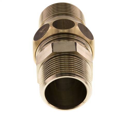 Racor recto de unión R1 1/4'' latón junta plana Centellen 16bar (224.8psi)
