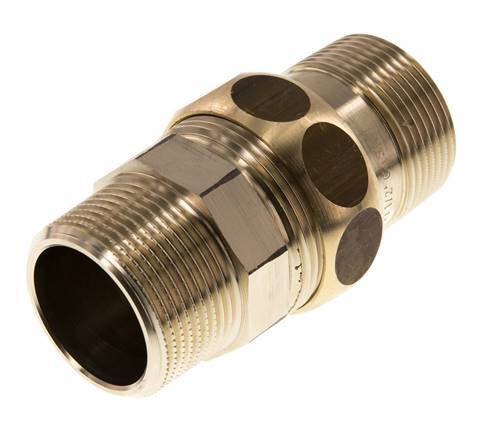 Racor recto de unión R1 1/4'' latón junta plana Centellen 16bar (224.8psi)