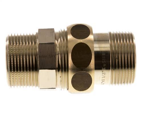 Racor recto de unión R1 1/4'' latón junta plana Centellen 16bar (224.8psi)