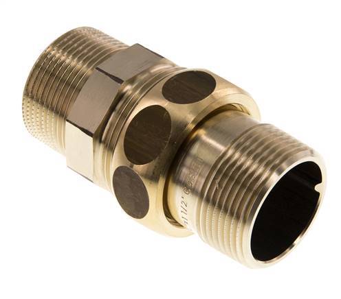 Racor recto de unión R1 1/4'' latón junta plana Centellen 16bar (224.8psi)