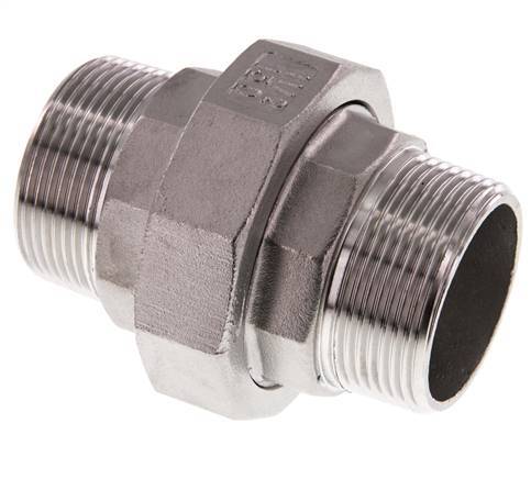 Racor recto de unión R1 1/2'' Acero inoxidable Junta plana PTFE 16bar (224.8psi)