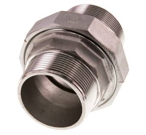 Unión Conector recto R2'' Acero inoxidable Junta plana PTFE 16bar (224.8psi)