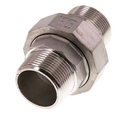 Racor recto de unión R1 1/4'' Acero inoxidable Junta plana PTFE 16bar (224.8psi)