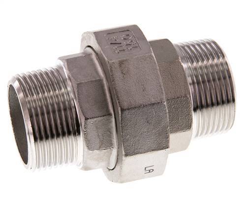 Racor recto de unión R1 1/4'' Acero inoxidable Junta plana PTFE 16bar (224.8psi)