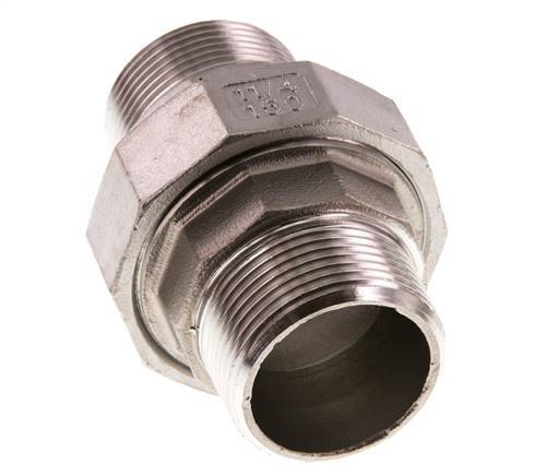 Racor recto de unión R1 1/4'' Acero inoxidable Junta plana PTFE 16bar (224.8psi)