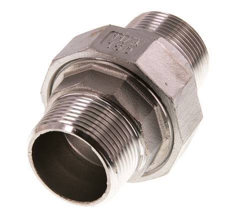 Racor recto de unión R1 1/4'' Acero inoxidable Junta plana PTFE 16bar (224.8psi)