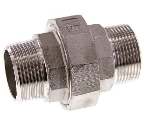 Racor recto de unión R1 1/4'' Acero inoxidable Junta plana PTFE 16bar (224.8psi)