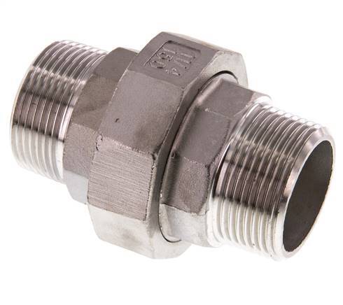 Racor recto de unión R1 1/4'' Acero inoxidable Junta plana PTFE 16bar (224.8psi)
