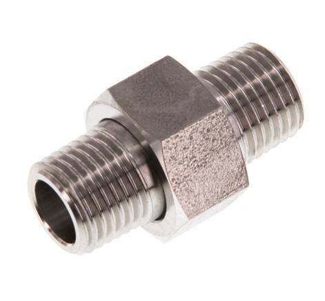 Espiga doble R1/4'' Separable Junta cónica de acero inoxidable 40bar (562.0psi)