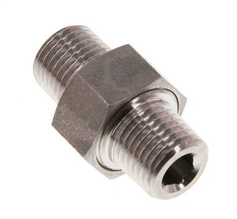 Espiga doble R1/4'' Separable Junta cónica de acero inoxidable 40bar (562.0psi)