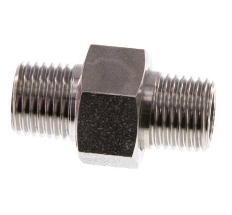 Espiga doble R1/4'' Separable Junta cónica de acero inoxidable 40bar (562.0psi)