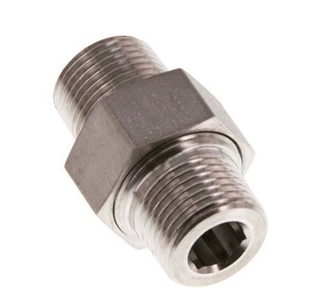 Espiga doble R3/8'' Separable Sello cónico de acero inoxidable 40bar (562.0psi)