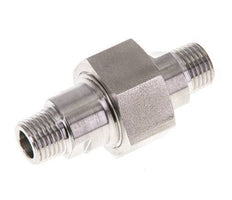 Espiga doble R1/4'' Separable Acero inoxidable Junta plana PTFE 40bar (562.0psi)
