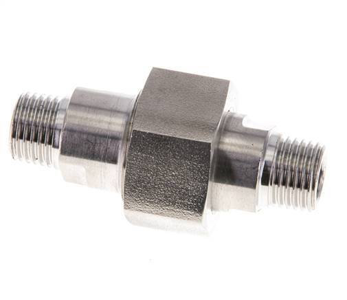 Espiga doble R1/4'' Separable Acero inoxidable Junta plana PTFE 40bar (562.0psi)