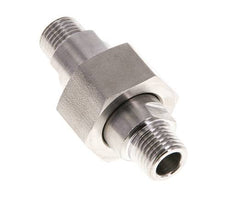 Espiga doble R1/4'' Separable Acero inoxidable Junta plana PTFE 40bar (562.0psi)