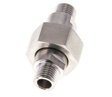Espiga doble R1/4'' Separable Acero inoxidable Junta plana PTFE 40bar (562.0psi)
