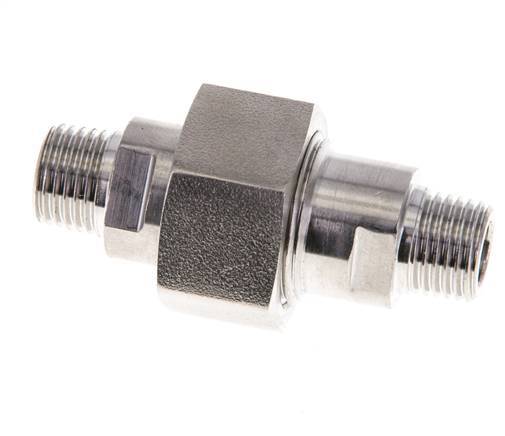 Espiga doble R1/4'' Separable Acero inoxidable Junta plana PTFE 40bar (562.0psi)